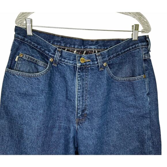 LL Bean Flannel Lined Dark Jeans Mens Size 36x34* Natural Fit Jeans Workwear - Picture 2 of 9